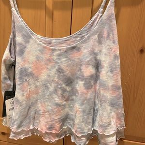 NWT Chaser cropped tie dye top in size large